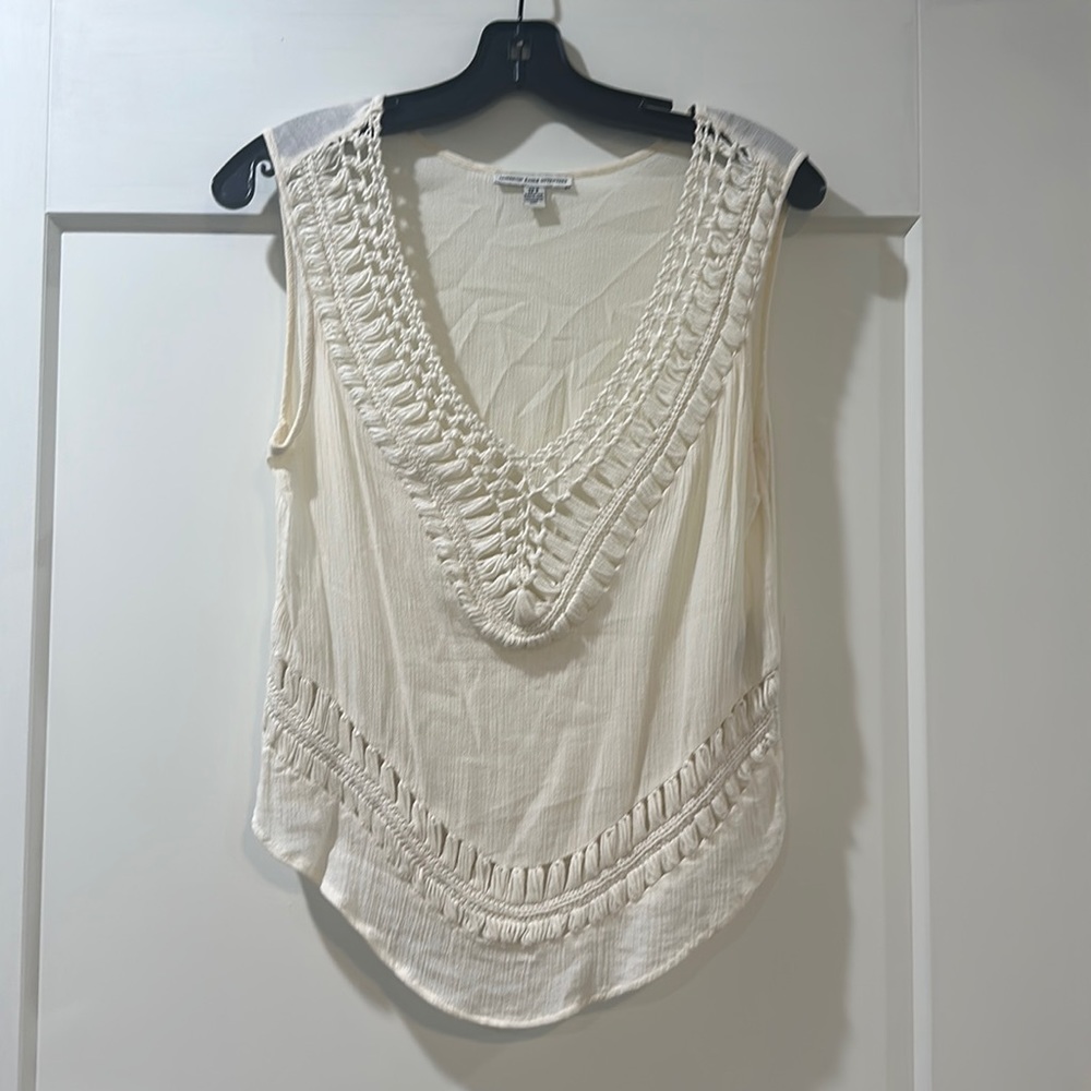 American Eagle Crochet Detail Boho Top